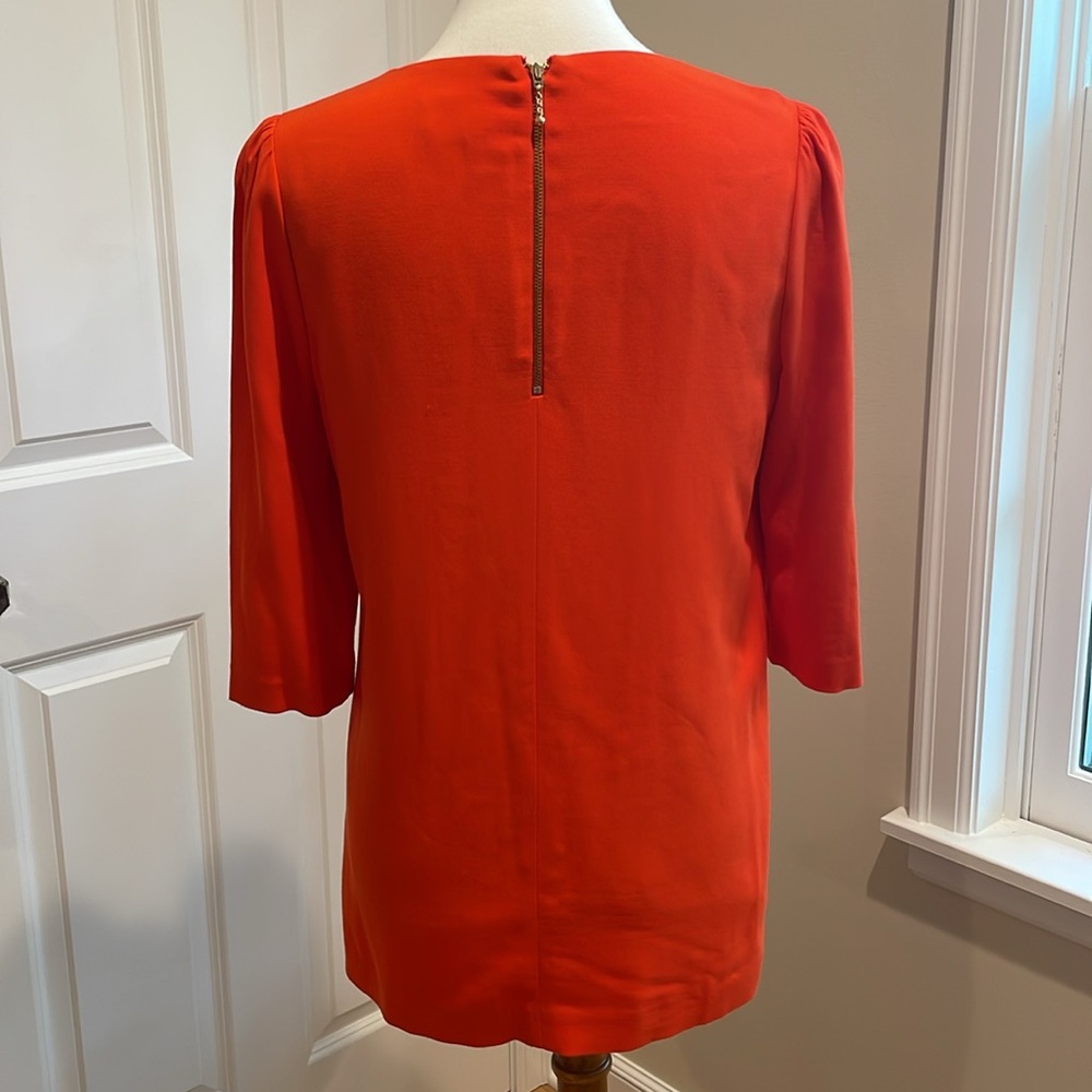 Kate Spade Embellished Colorfully Orange Top - Size 8 - Picture 6 of 8